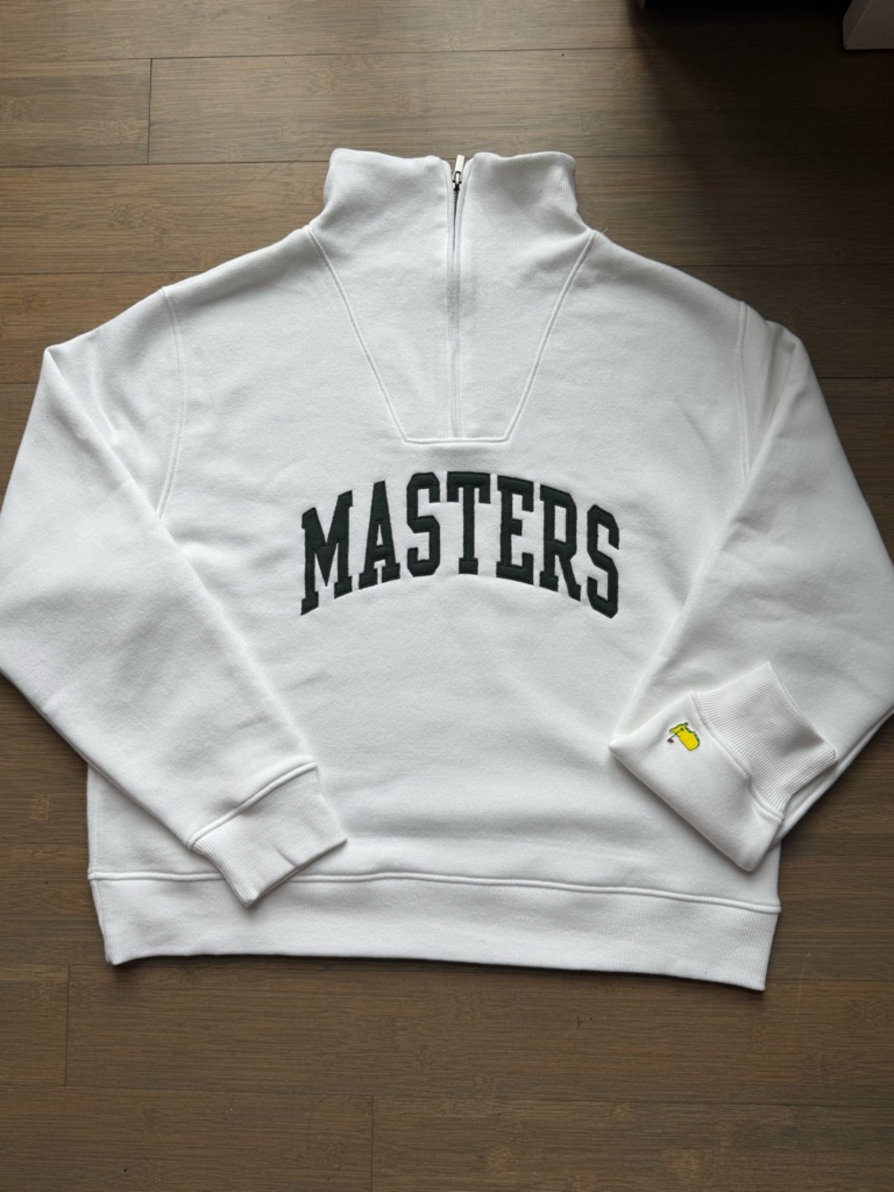 2026 Masters Tournament white quarter-zip sweatshirt